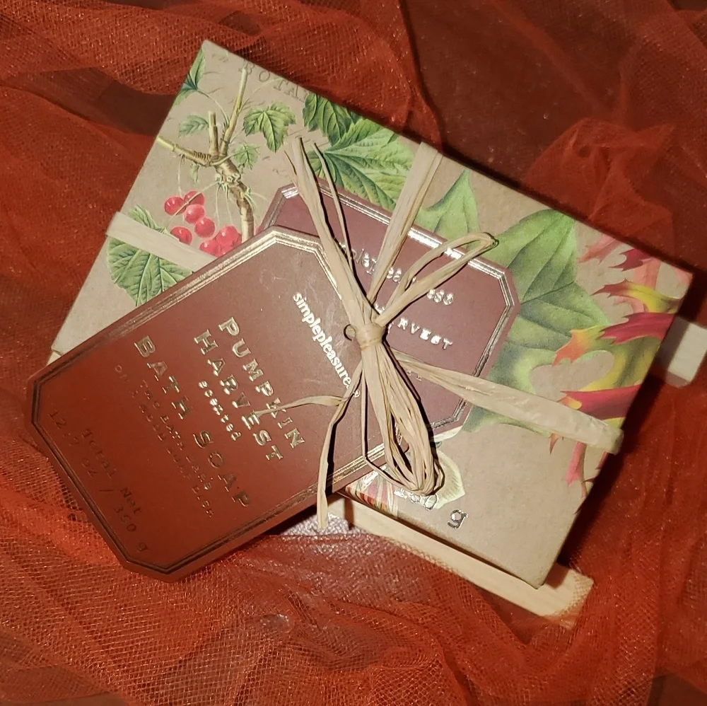 Pumpkin Harvest Bar Soap With Soap Dish Gift Set